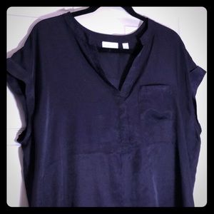 Wine/Purple V-Neck Blouse NWOT